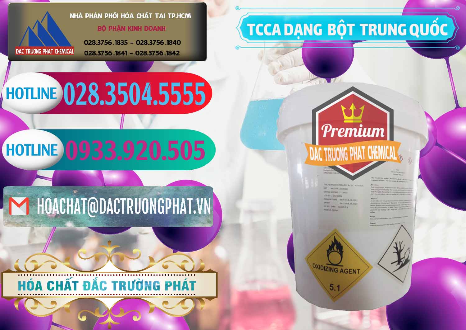 Đơn vị chuyên phân phối - bán TCCA - Acid Trichloroisocyanuric Dạng Bột Thùng 20kg Trung Quốc China - 0386 - Công ty cung cấp - phân phối hóa chất tại TP.HCM - truongphat.vn