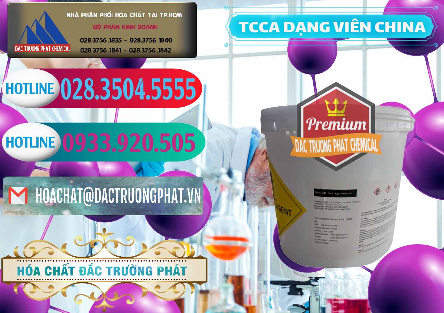 Chuyên cung cấp _ bán TCCA - Acid Trichloroisocyanuric Dạng Viên Thùng 5kg Trung Quốc China - 0379 - Đơn vị phân phối và cung cấp hóa chất tại TP.HCM - truongphat.vn