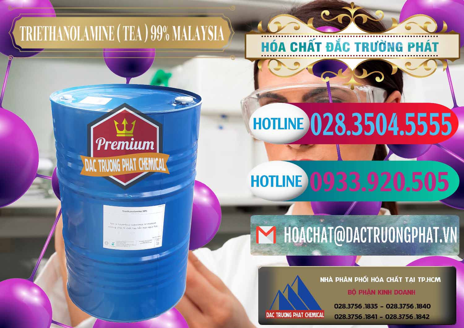 Nhập khẩu và bán TEA - Triethanolamine 99% Mã Lai Malaysia - 0323 - Công ty kinh doanh & cung cấp hóa chất tại TP.HCM - truongphat.vn