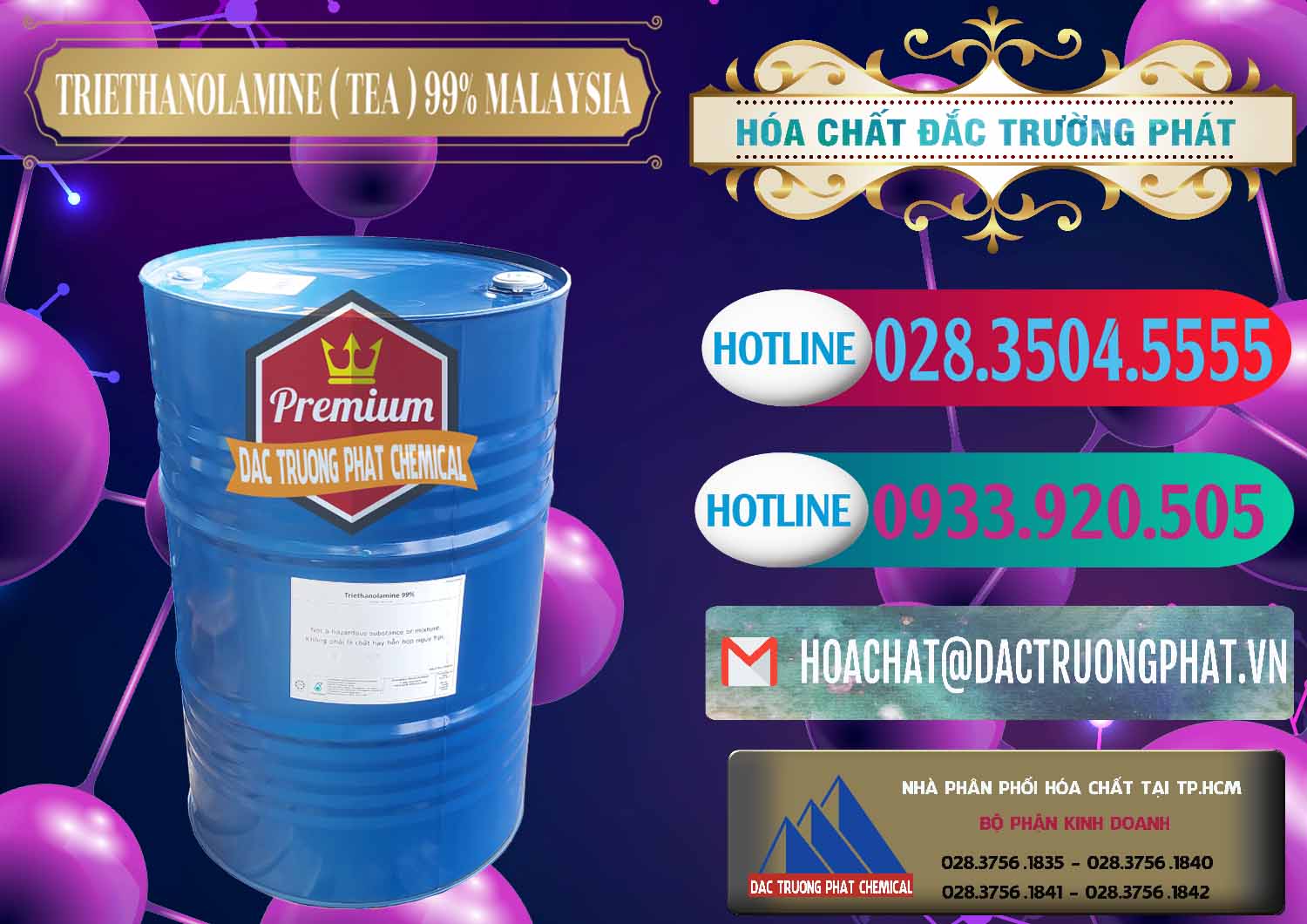 Công ty nhập khẩu & bán TEA - Triethanolamine 99% Mã Lai Malaysia - 0323 - Cty bán ( cung cấp ) hóa chất tại TP.HCM - truongphat.vn