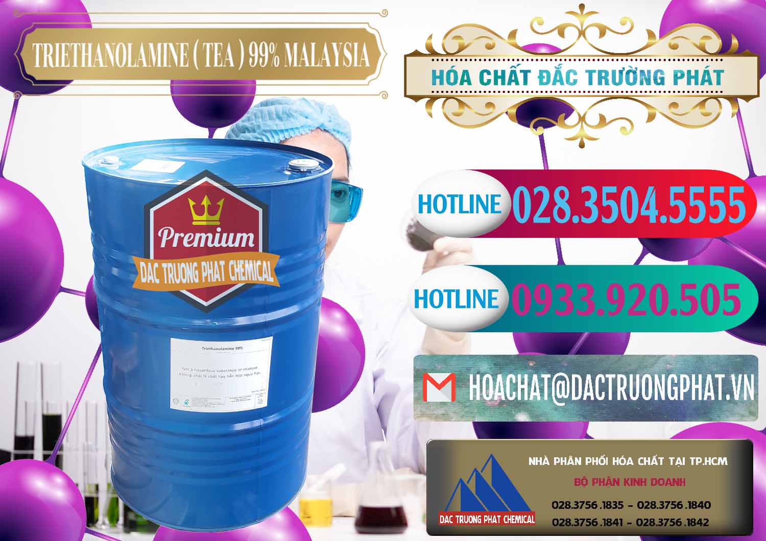 Nơi chuyên bán & cung cấp TEA - Triethanolamine 99% Mã Lai Malaysia - 0323 - Nơi chuyên kinh doanh và cung cấp hóa chất tại TP.HCM - truongphat.vn