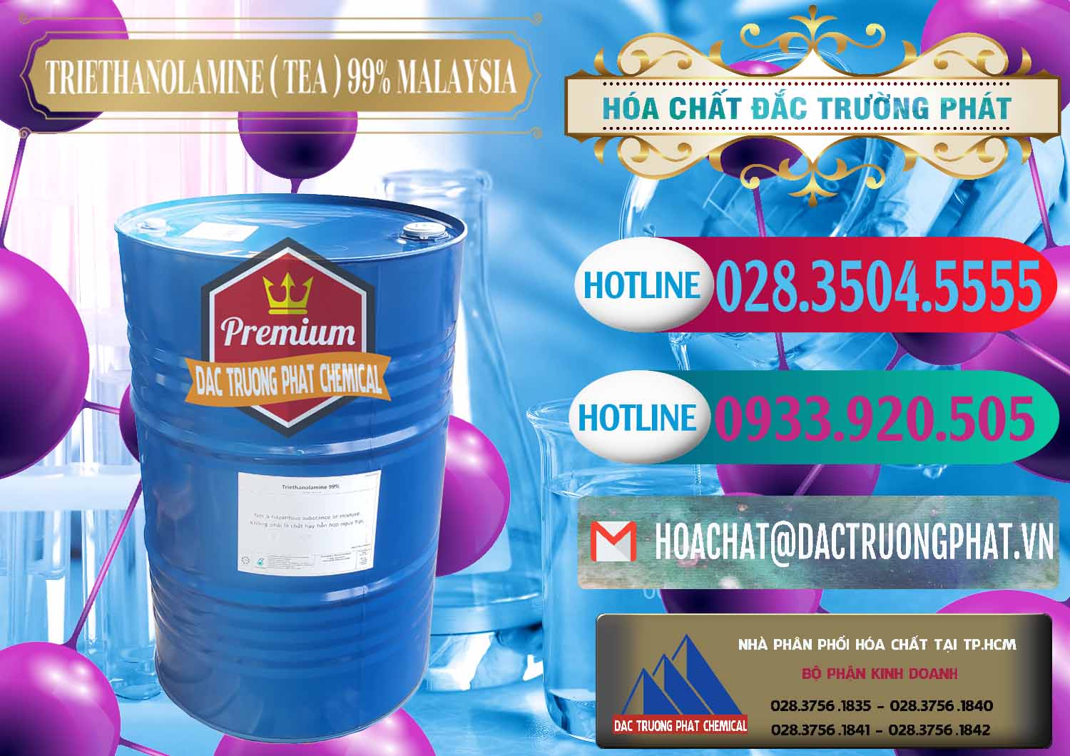 Chuyên bán _ cung ứng TEA - Triethanolamine 99% Mã Lai Malaysia - 0323 - Cty nhập khẩu và cung cấp hóa chất tại TP.HCM - truongphat.vn