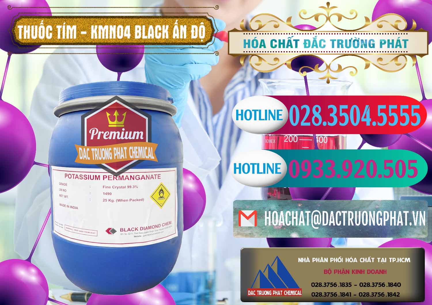 Đơn vị cung cấp ( bán ) Thuốc Tím - KMNO4 Black Diamond Ấn Độ India - 0414 - Công ty phân phối và nhập khẩu hóa chất tại TP.HCM - truongphat.vn