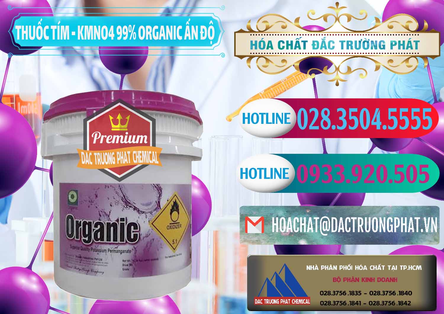 Cty bán ( phân phối ) Thuốc Tím - KMNO4 99% Organic Ấn Độ India - 0216 - Chuyên cung cấp _ phân phối hóa chất tại TP.HCM - truongphat.vn