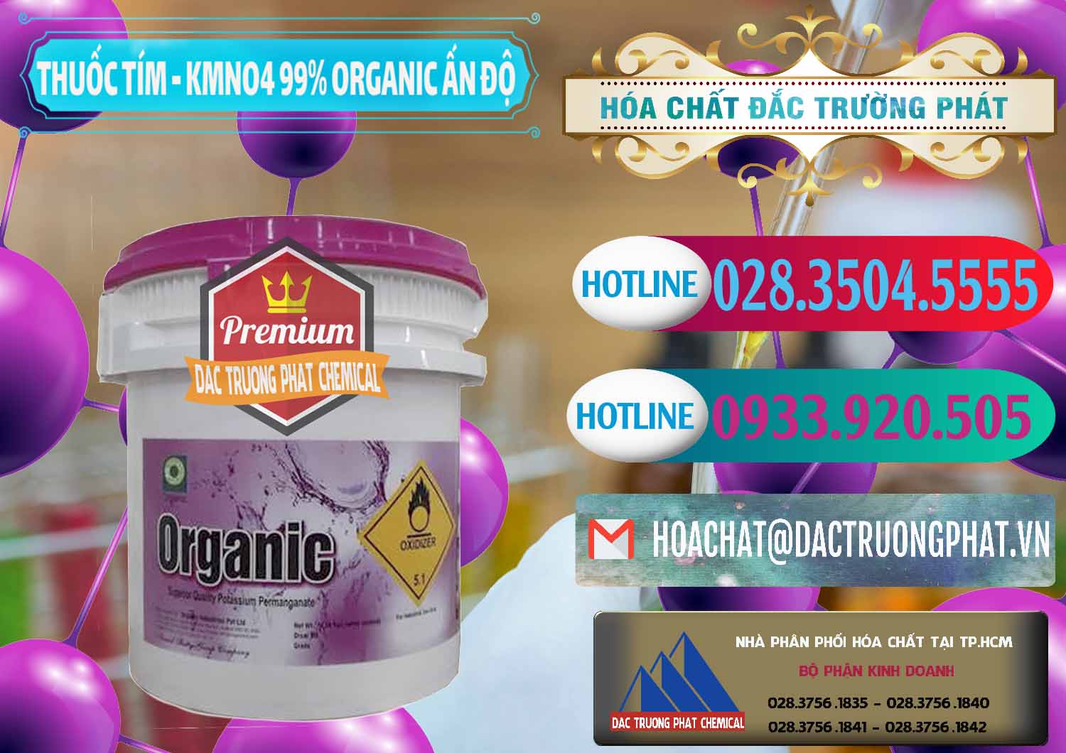 Cty chuyên cung cấp & bán Thuốc Tím - KMNO4 99% Organic Ấn Độ India - 0216 - Nơi chuyên phân phối và kinh doanh hóa chất tại TP.HCM - truongphat.vn