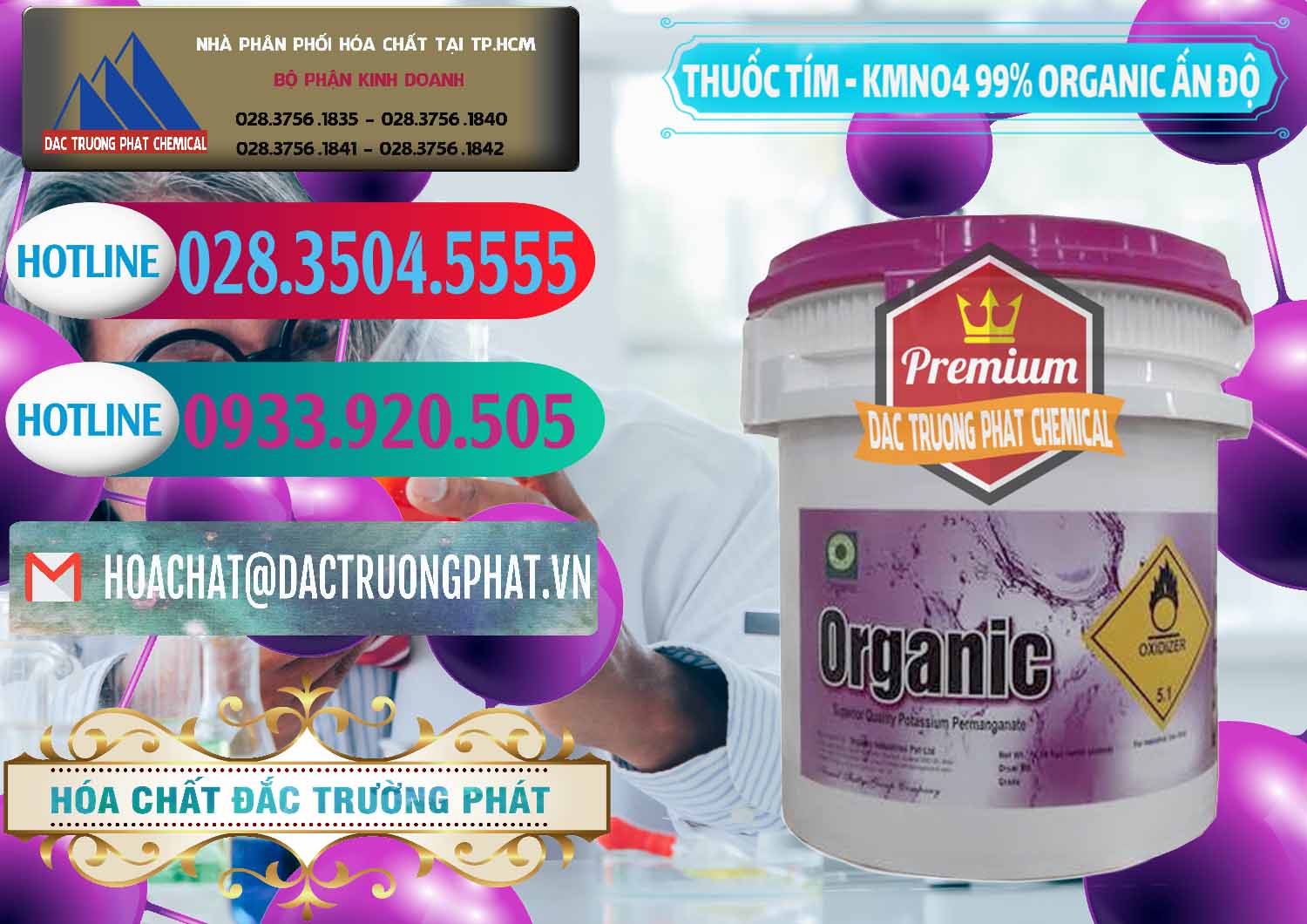 Phân phối & bán Thuốc Tím - KMNO4 99% Organic Ấn Độ India - 0216 - Chuyên cung cấp và kinh doanh hóa chất tại TP.HCM - truongphat.vn