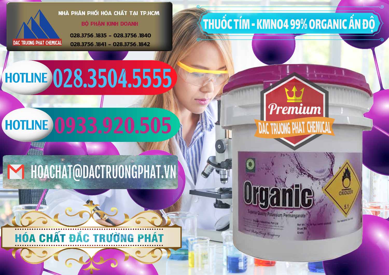 Cty kinh doanh - bán Thuốc Tím - KMNO4 99% Organic Ấn Độ India - 0216 - Cty chuyên phân phối ( cung ứng ) hóa chất tại TP.HCM - truongphat.vn