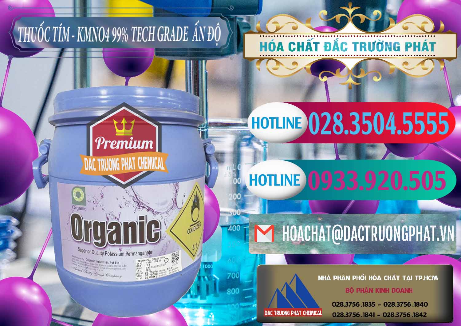 Chuyên phân phối - bán Thuốc Tím - KMNO4 99% Organic Group Ấn Độ India - 0250 - Nơi chuyên cung ứng ( phân phối ) hóa chất tại TP.HCM - truongphat.vn