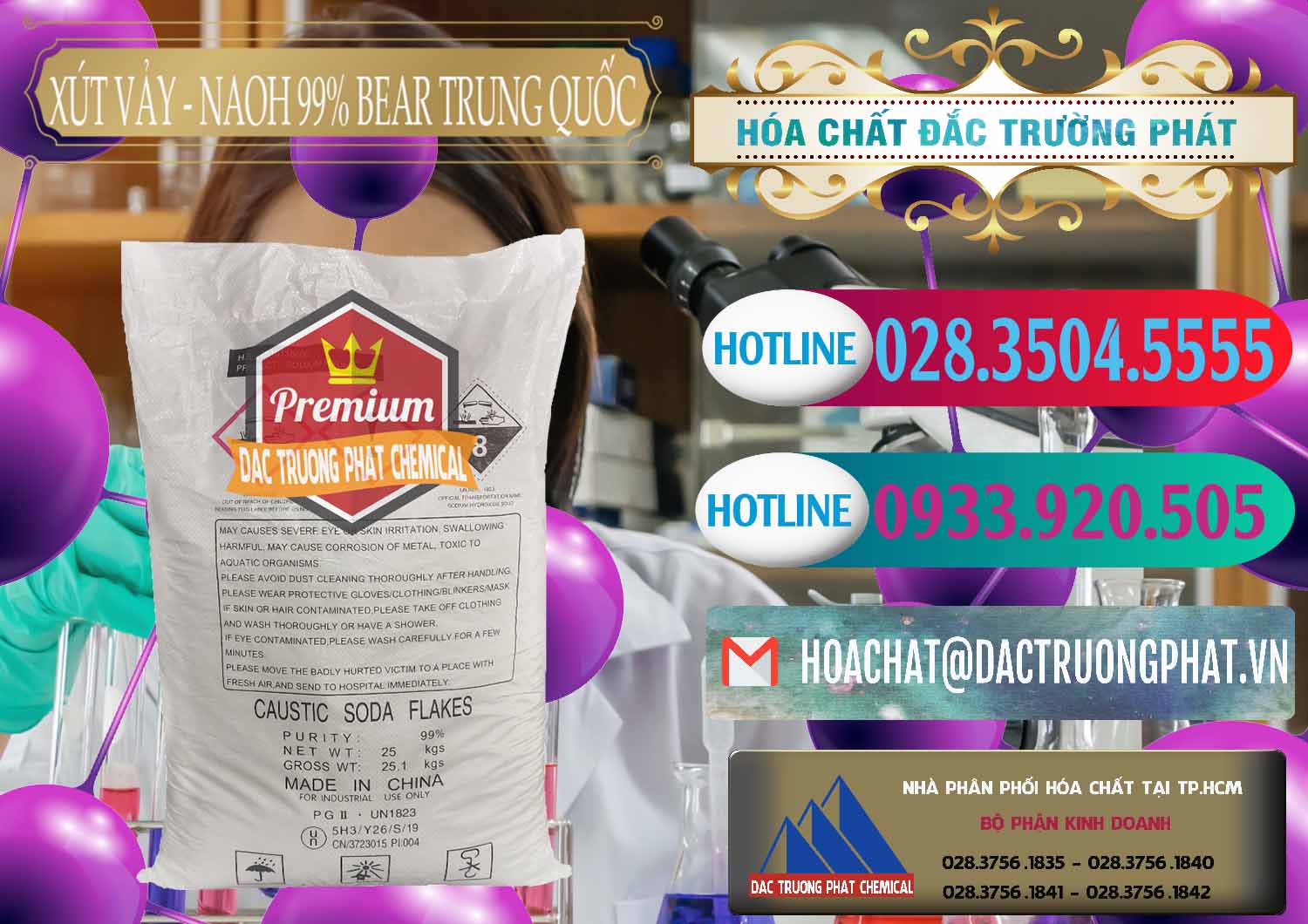 Nơi chuyên cung cấp và bán Xút Vảy - NaOH Vảy 99% Bear Sơn Đông Trung Quốc China - 0175 - Công ty phân phối - cung cấp hóa chất tại TP.HCM - truongphat.vn
