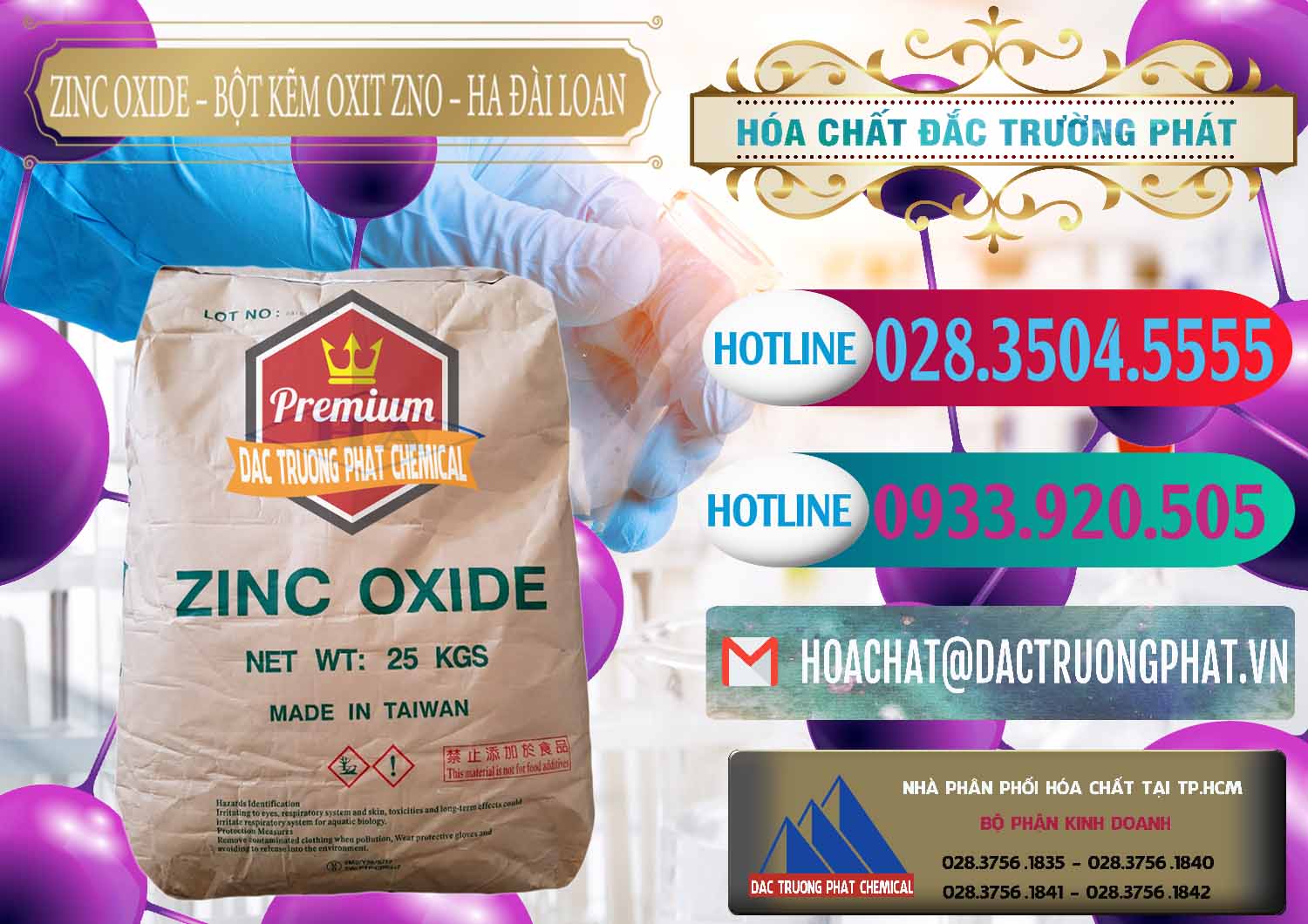 Cty bán ( cung ứng ) Zinc Oxide - Bột Kẽm Oxit ZNO HA Đài Loan Taiwan - 0180 - Đơn vị chuyên kinh doanh - cung cấp hóa chất tại TP.HCM - truongphat.vn