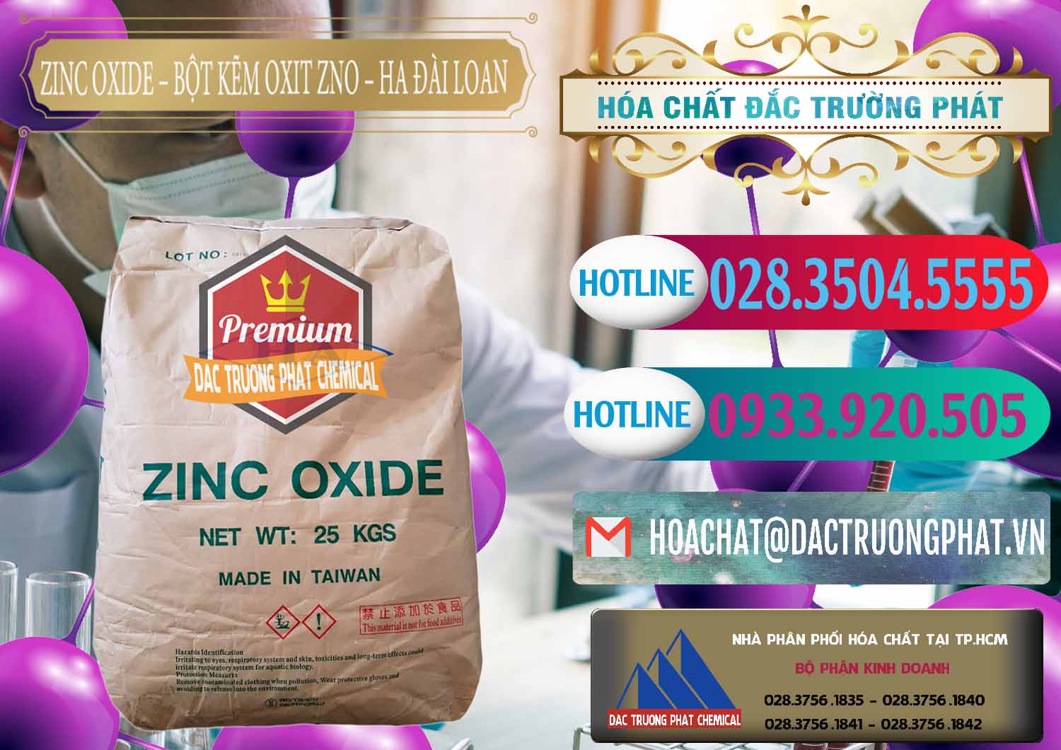 Chuyên bán & cung cấp Zinc Oxide - Bột Kẽm Oxit ZNO HA Đài Loan Taiwan - 0180 - Cty cung cấp - kinh doanh hóa chất tại TP.HCM - truongphat.vn