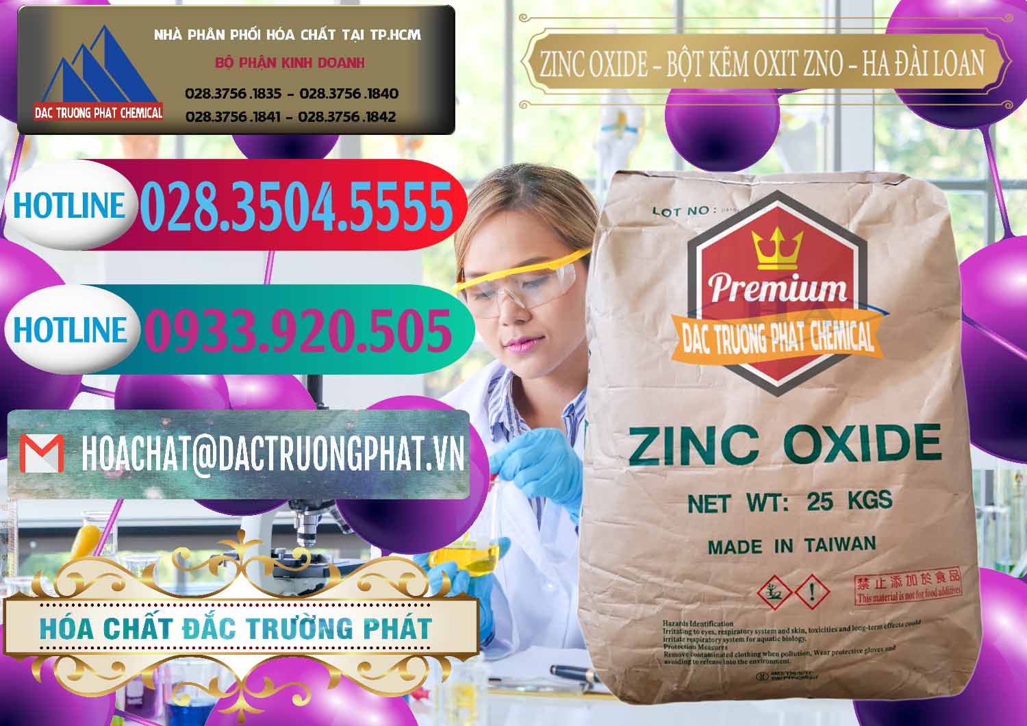 Nơi bán - phân phối Zinc Oxide - Bột Kẽm Oxit ZNO HA Đài Loan Taiwan - 0180 - Nơi cung cấp _ phân phối hóa chất tại TP.HCM - truongphat.vn