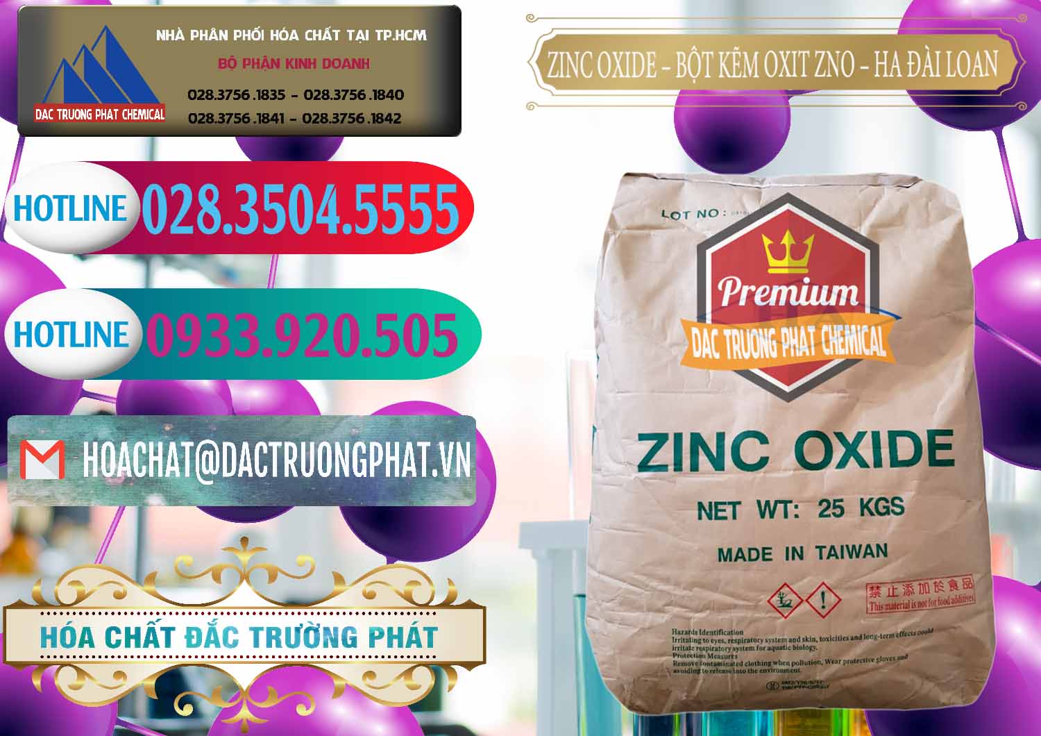 Đơn vị kinh doanh _ bán Zinc Oxide - Bột Kẽm Oxit ZNO HA Đài Loan Taiwan - 0180 - Cty chuyên bán & cung cấp hóa chất tại TP.HCM - truongphat.vn