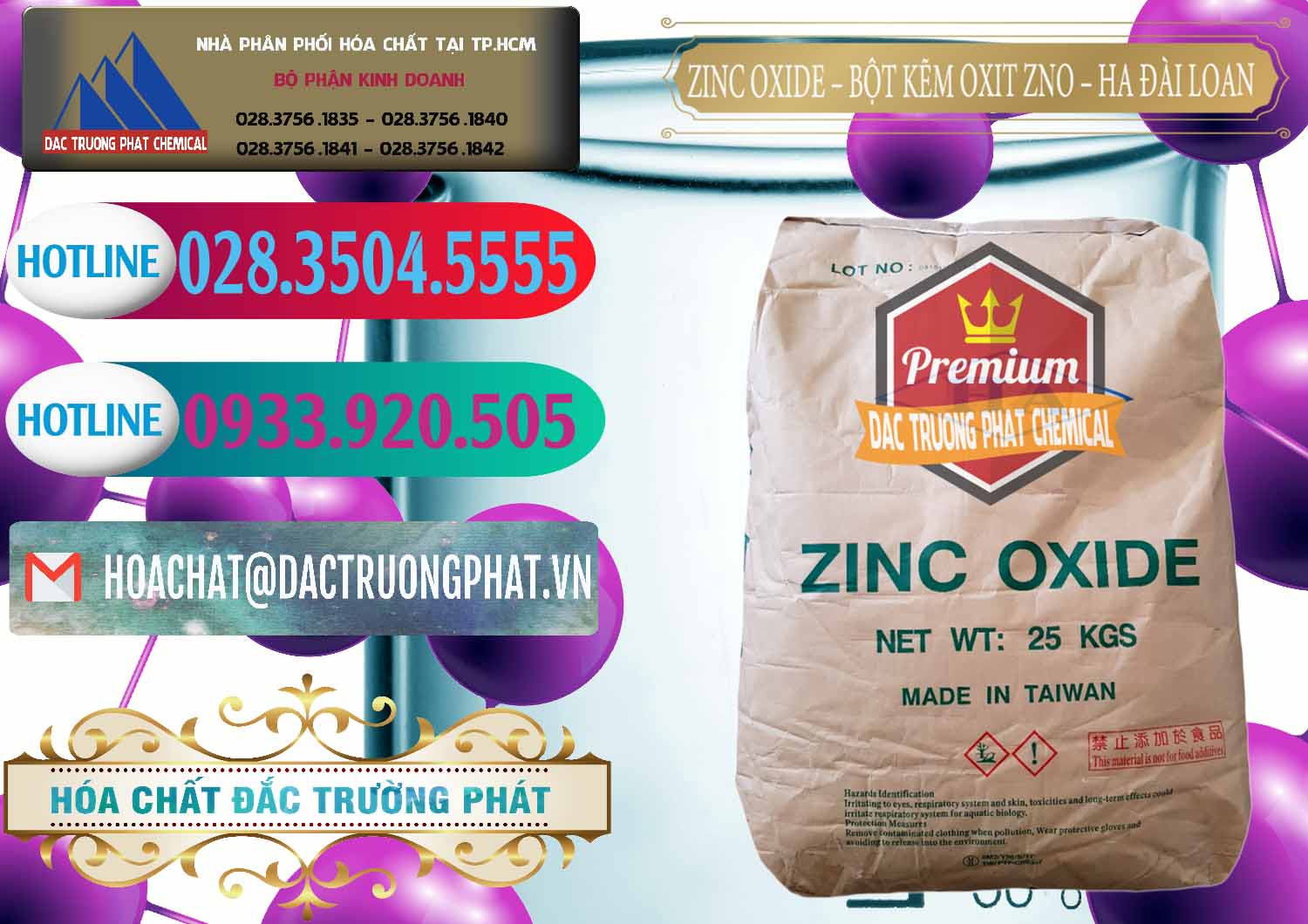 Công ty kinh doanh ( bán ) Zinc Oxide - Bột Kẽm Oxit ZNO HA Đài Loan Taiwan - 0180 - Đơn vị chuyên cung cấp _ bán hóa chất tại TP.HCM - truongphat.vn
