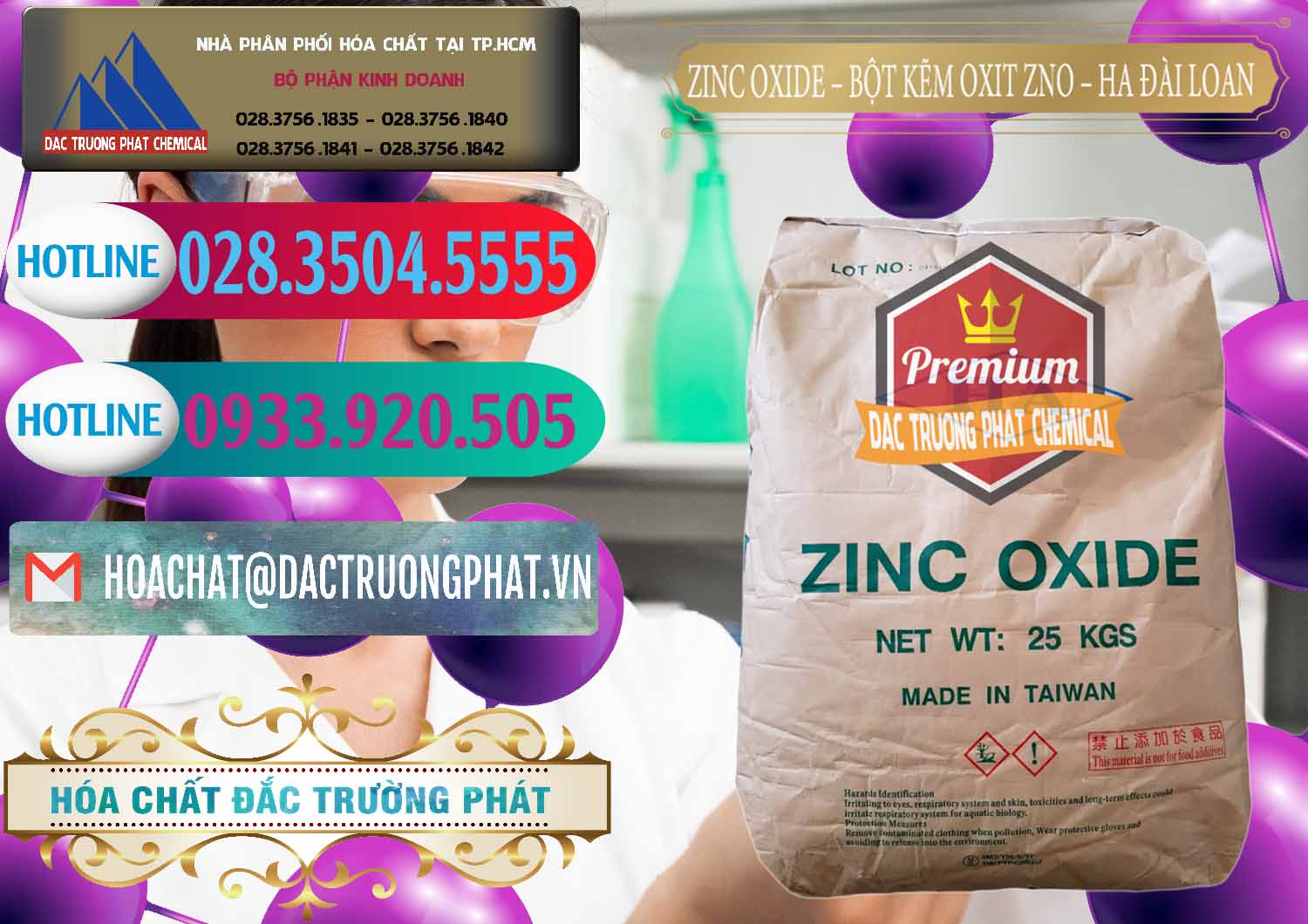 Đơn vị bán _ phân phối Zinc Oxide - Bột Kẽm Oxit ZNO HA Đài Loan Taiwan - 0180 - Cty phân phối ( nhập khẩu ) hóa chất tại TP.HCM - truongphat.vn