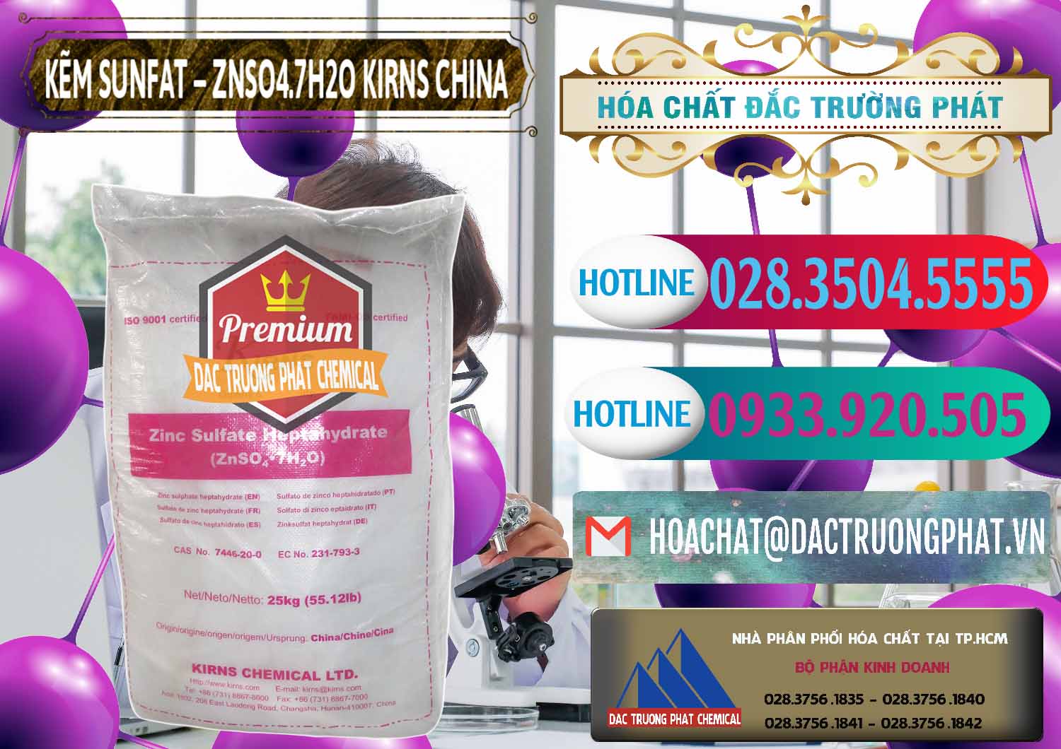Cty bán - phân phối Kẽm Sunfat – ZNSO4.7H2O Kirns Trung Quốc China - 0089 - Công ty bán và phân phối hóa chất tại TP.HCM - truongphat.vn