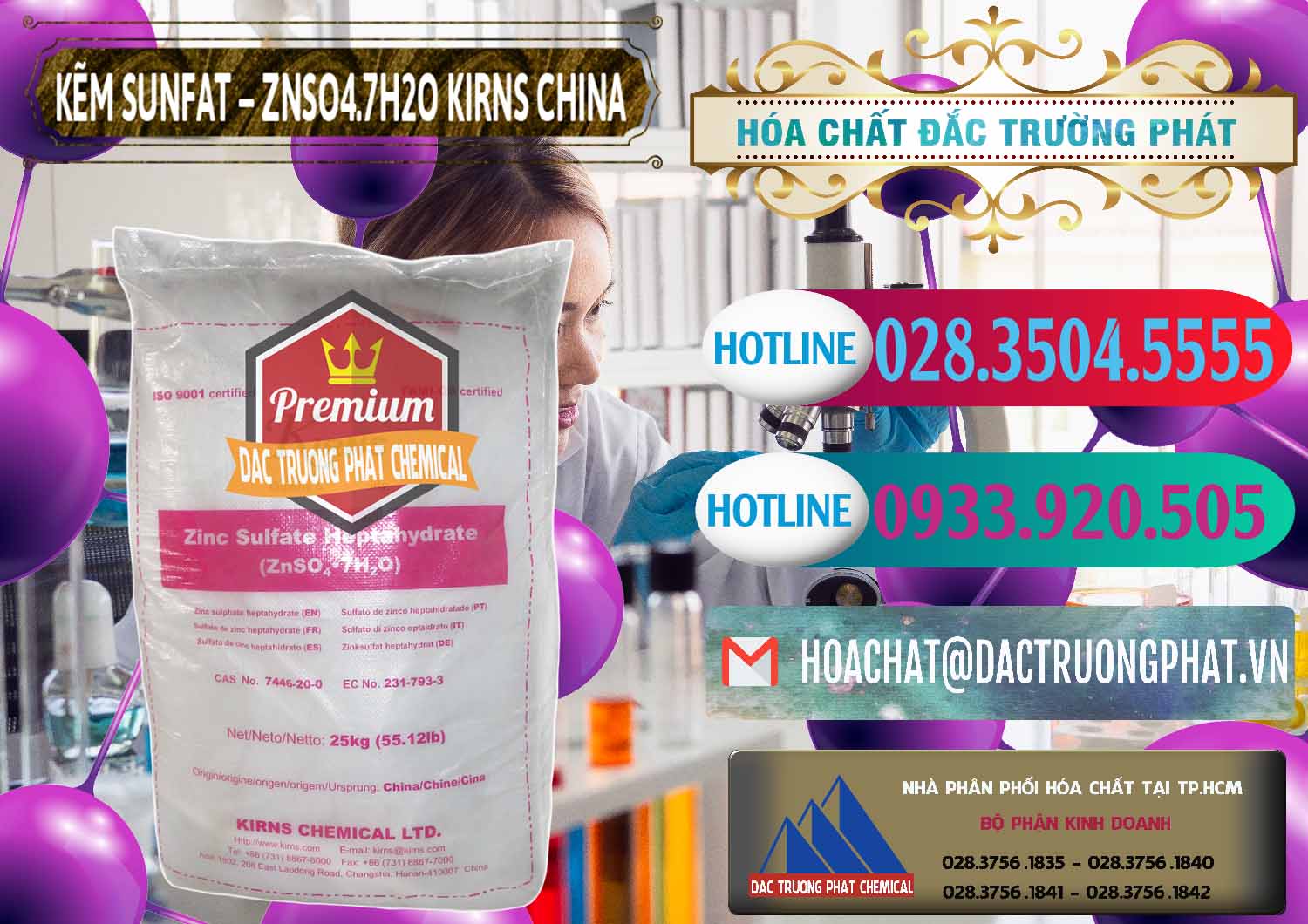 Chuyên bán _ cung ứng Kẽm Sunfat – ZNSO4.7H2O Kirns Trung Quốc China - 0089 - Công ty chuyên phân phối và nhập khẩu hóa chất tại TP.HCM - truongphat.vn